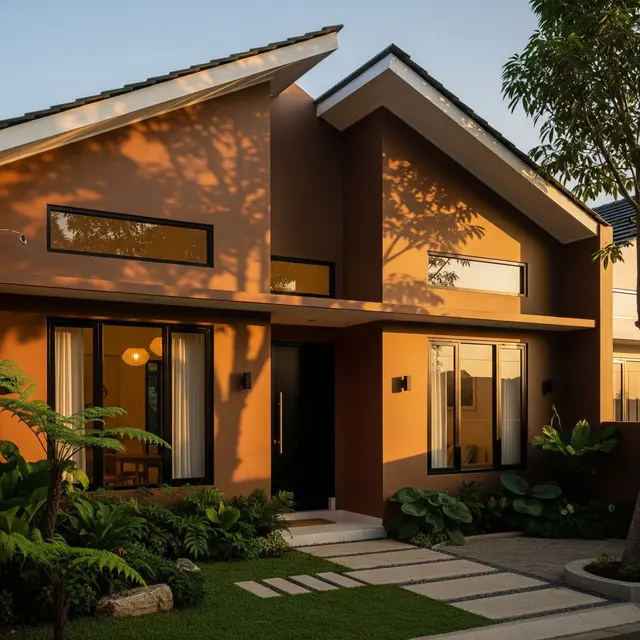 Cat Rumah Warna Cokelat Karamel (Gemini AI)