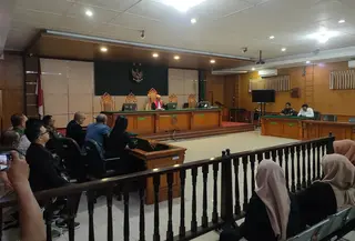 Sidang praperadilan Wakil Wali Kota Bandung Erwin di PN Bandung. (Liputan6.com/Arya Prakasa)