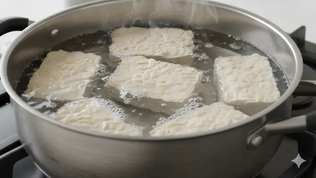 Merendam Tempe di Larutan Garam