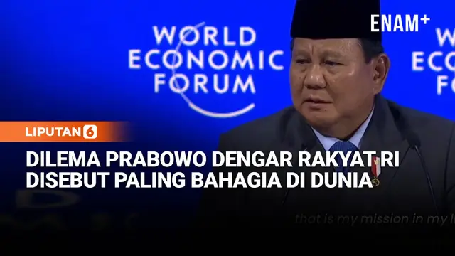 Prabowo Pegang Dada Akui Sedih Meski Rakyat Indonesia Disebut Paling Bahagia di Dunia