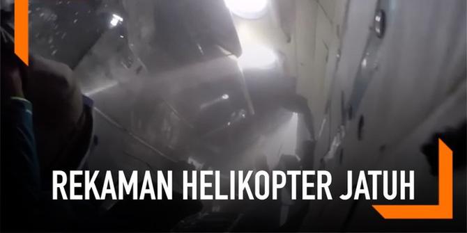 VIDEO: Detik-Detik Helikopter Jatuh Terekam Kamera Penumpang