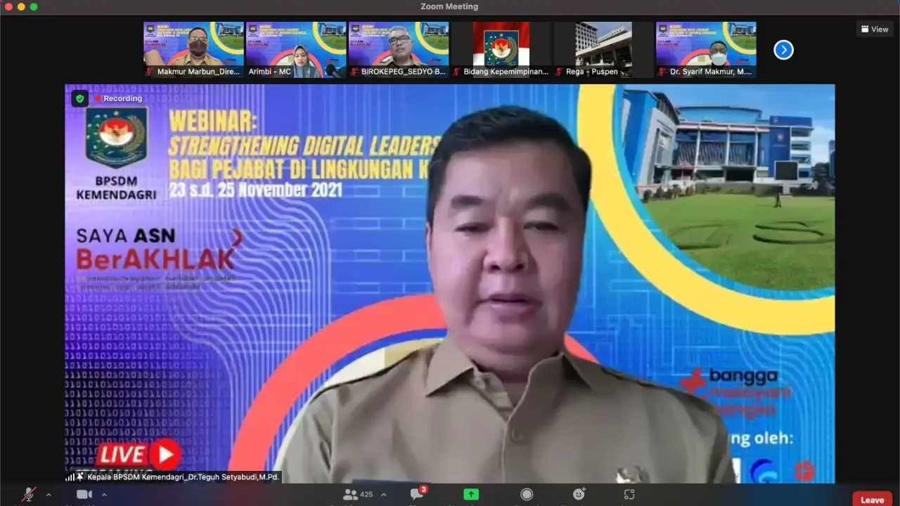 Mendagri: Transformasi Digital Dorong Aparatur Memiliki Kemampuan Digital Leader