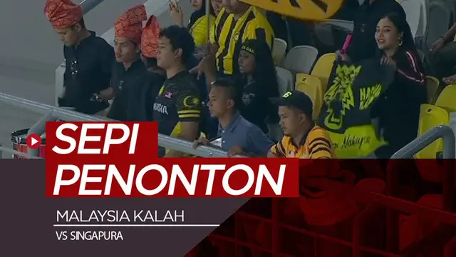 Berita video Malaysia kalah dari Singapura 0-1 pada semifinal Airmarine Cup 2019 di Stadion Nasional Bukit Jalil, Kuala Lumpur, yang sepi penonton, Rabu (20/3/2019).