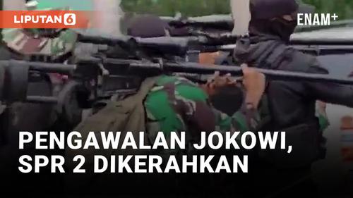 VIDEO: Viral! Prajurit TNI Gendong Sniper SPR 2 saat Jaga Jokowi