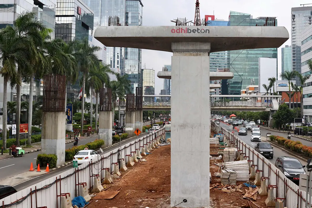 Konstruksi Layang Dihentikan, Proyek LRT Sepi Aktivitas