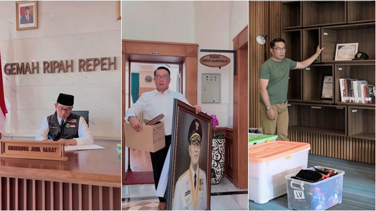 6 Potret Ridwan Kamil Kemasi Barang Pribadi di Rumah Dinas Gubernur, Penuh Haru