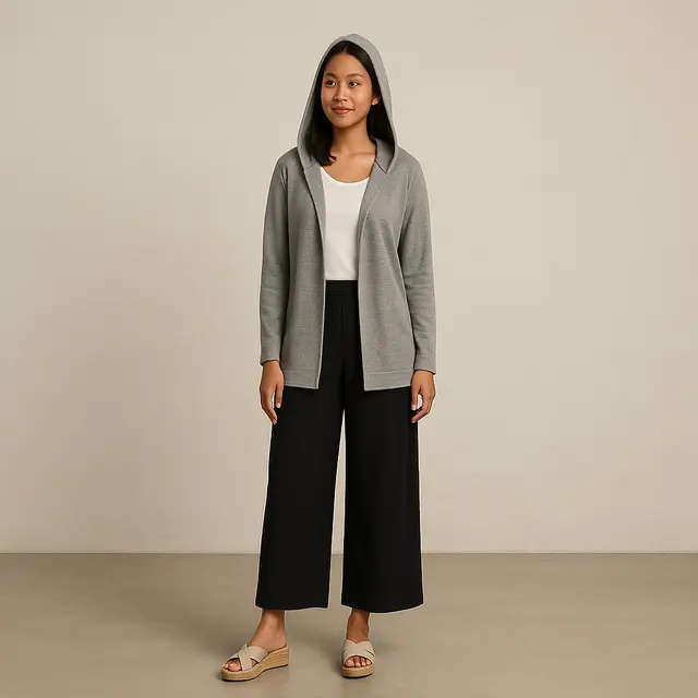 Apakah Cardigan Cocok Dengan Celana Kulot/Ilustrasi gambar oleh AI