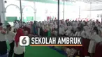 Ratusan siswa SDN Gentong Pasuuan belajar di Madrasah Diniyah Islamiyah yang berjarak beberapa meter dari sekolah. Hari ini siswa mulai masuk sekolah dan mengikuti trauma healing pasca ambruknya sekolah yang meneaskan guru dan seorang murid.