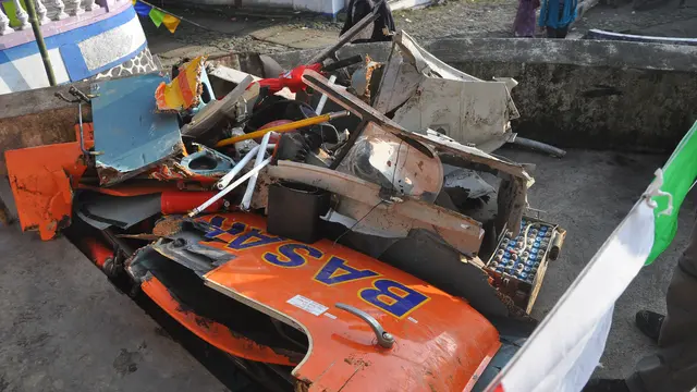 Begini Kondisi Bangkai Helikopter Basarnas yang Hancur