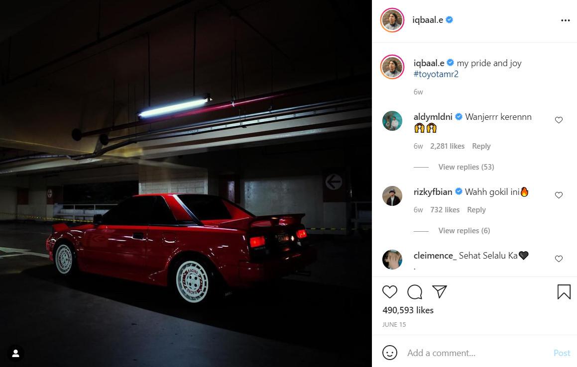 MR2 AW11 punya Iqbaal Ramadhan. (Instagram/@iqbaal.e)