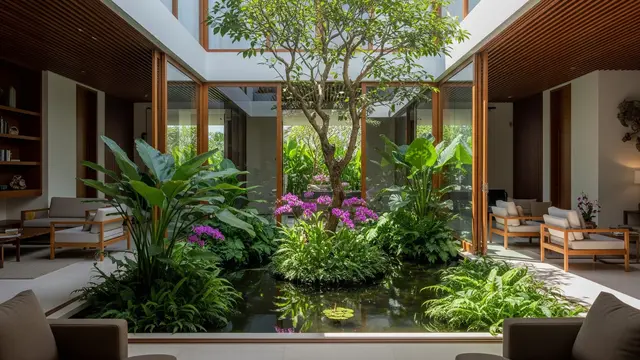 Inner Courtyard di Tengah Rumah