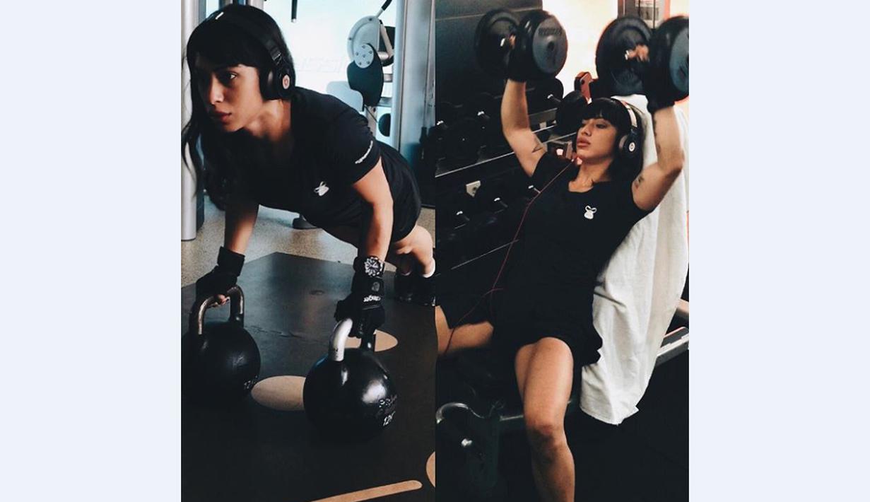 Monica Sinatra berlatih serius jelang kejuaraan yang akan diikutinya. (Bola.com/Instagram/Monicasinatra)