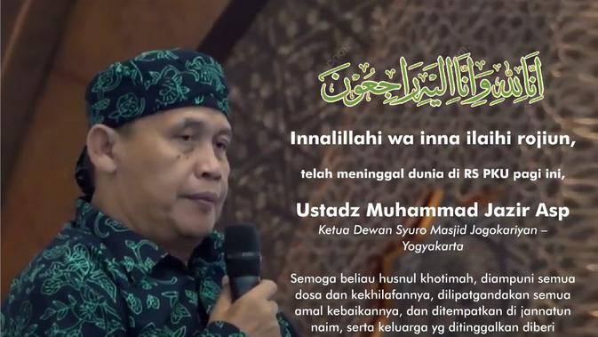 Ketua Dewan Syuro Masjid Jogokariyan Yogyakarta Muhammad Jazir Meninggal
