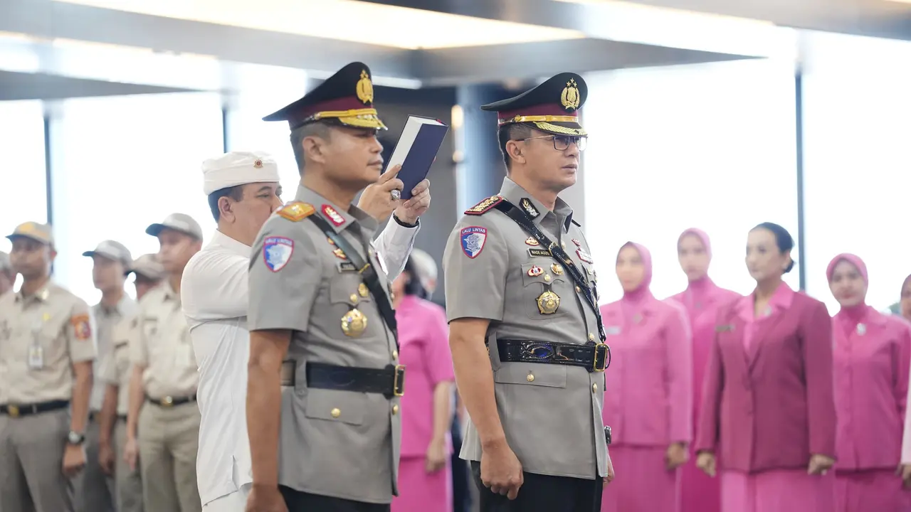 Upacara serah terima jabatan (sertijab)  Direktur Penegakan Hukum (Dirgakkum) Korlantas Polri  di Aula Madellu, Gedung NTMC Polri, Jakarta, Kamis (11/6/2026) (Istimewa)