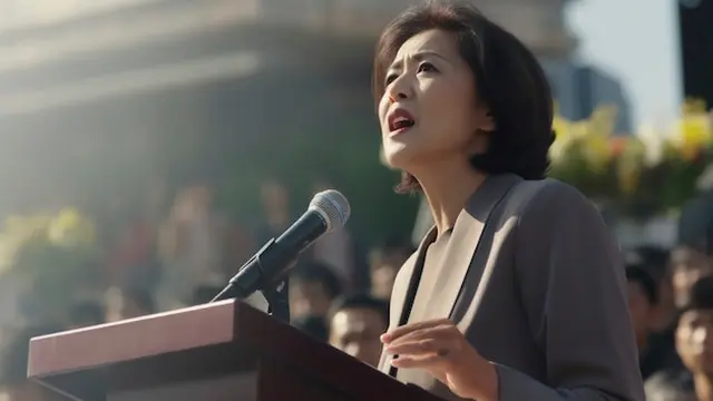 illustrasi public speaking