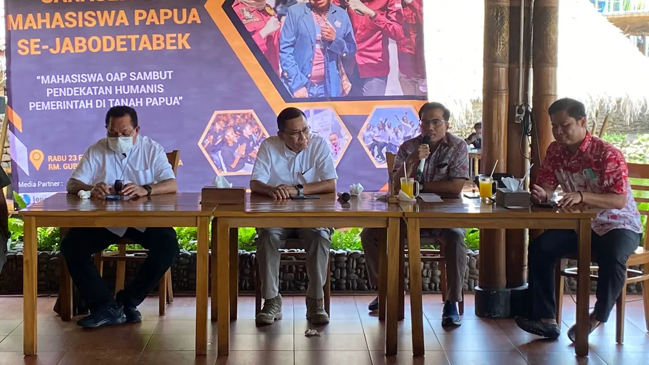 sarasehan Mahasiswa Papua se-Jabodetabek yang digelar Human Studies Institute dan Moya Institute di Jakarta
