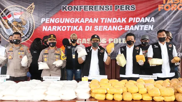 Bareskrim Polri bongkar kasus peredaran sabu seberat 821 kilogram jaringan Timur Tengah