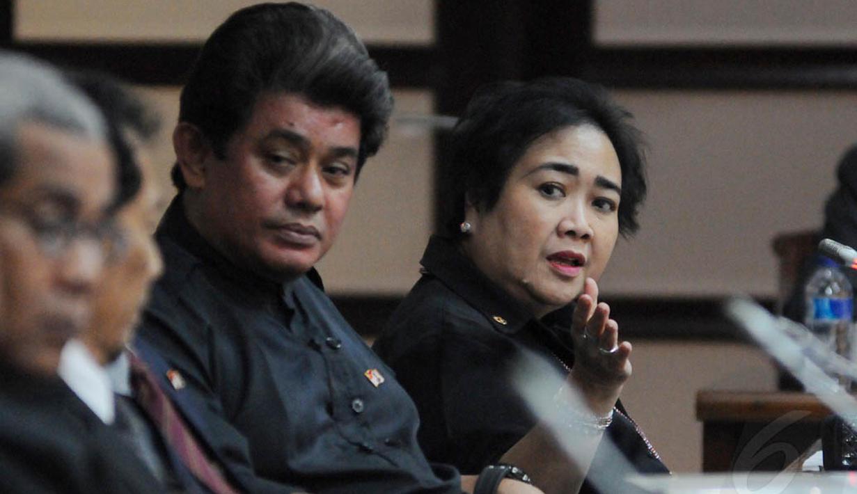  Rachmawati Soekarnoputri meminta sejumlah kasus yang mengaitkan Jokowi diselesaikan terlebih dahulu sebelum pelantikan presien 20 Oktober 2014 mendatang, Jakarta, (9/10/14). (Liputan6.com/Andrian M Tunay)  