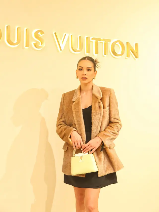Alyssa Daguise di pembukaan store Louis Vuitton. [Adrian Putra/Fimela]