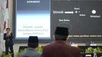 Anggota Tim Hisab dan Rukyat Kementerian Agama Cecep Nurwendaya dalam Sidang Isbat penetapan Lebaran Idul Fitri 1 Syawal 1445 H. (Dok. Kemenag)
