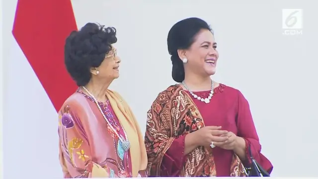 Kompak Berbaju Kurung, Ini Gaya Iriana Jokowi dan Siti Hamsah Mohamad Ali
