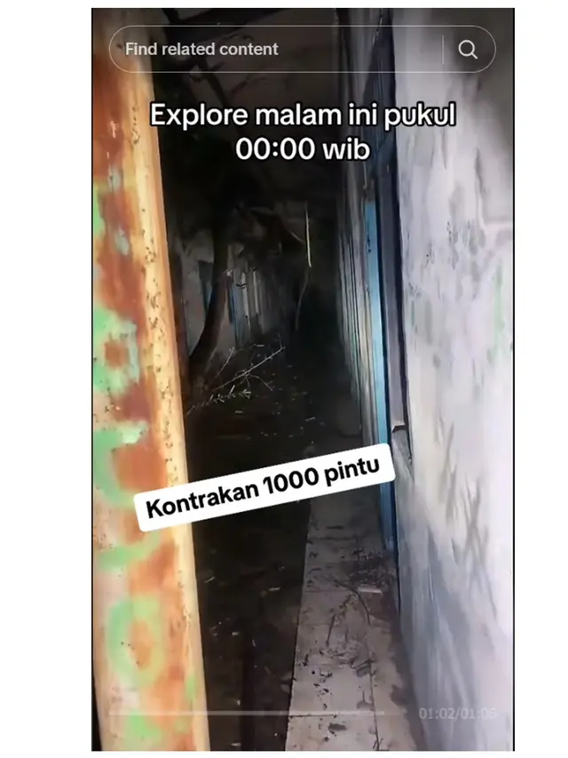 6 Potret Penampakan Kontrakan 1000 Pintu di Malam Hari, Suasana Makin Seram