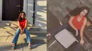 Cinta Kuya mengunggah beberapa potret dirinya tak memakai kacamata. Di antara foto tersebut, ada dua foto Astrid Kuya saat masih muda. Cinta tampak memakai baju merah, bak meniru gaya yang dikenakan Astrid di foto lawasnya. (Liputan6.com/IG/@cintakuya)