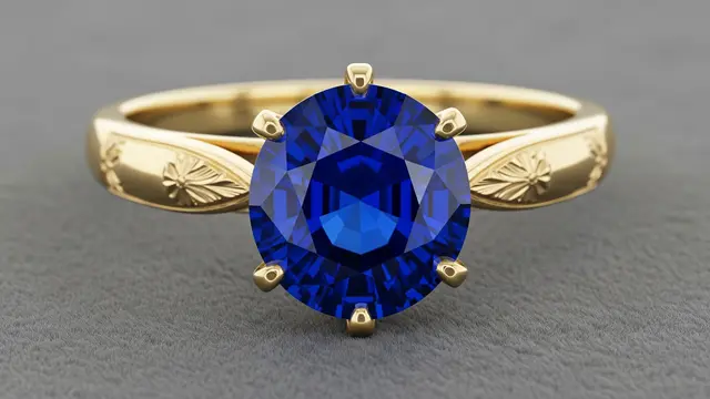 Model Cincin Emas dengan Batu Safir