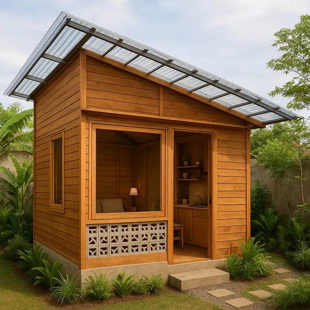 7 Model Rumah Kayu 4x6 Semi Permanen yang Nyaman, Estetik dan Hemat Biaya untuk Hunian Impian Anda