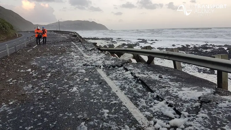 Dampak Topan Gita di Selandia Baru. (NZTA Wellington)