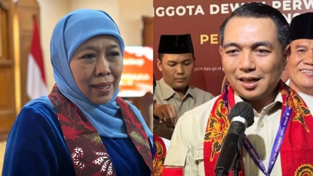 Khofifah-Kharisma menjadi opsi jika Emil Dardak jadi menteri. (Istimewa)