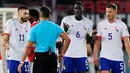 Malahan, Belgia mencetak gol lebih dulu di menit ke-12. Aksi individu Lukebakio berhasil diakhiri dengan tendangan yang menaklukkan Alexander Schlager. Tim tamu memimpin 1-0 hingga turun minum. (AP Photo/Florian Schroetter)
