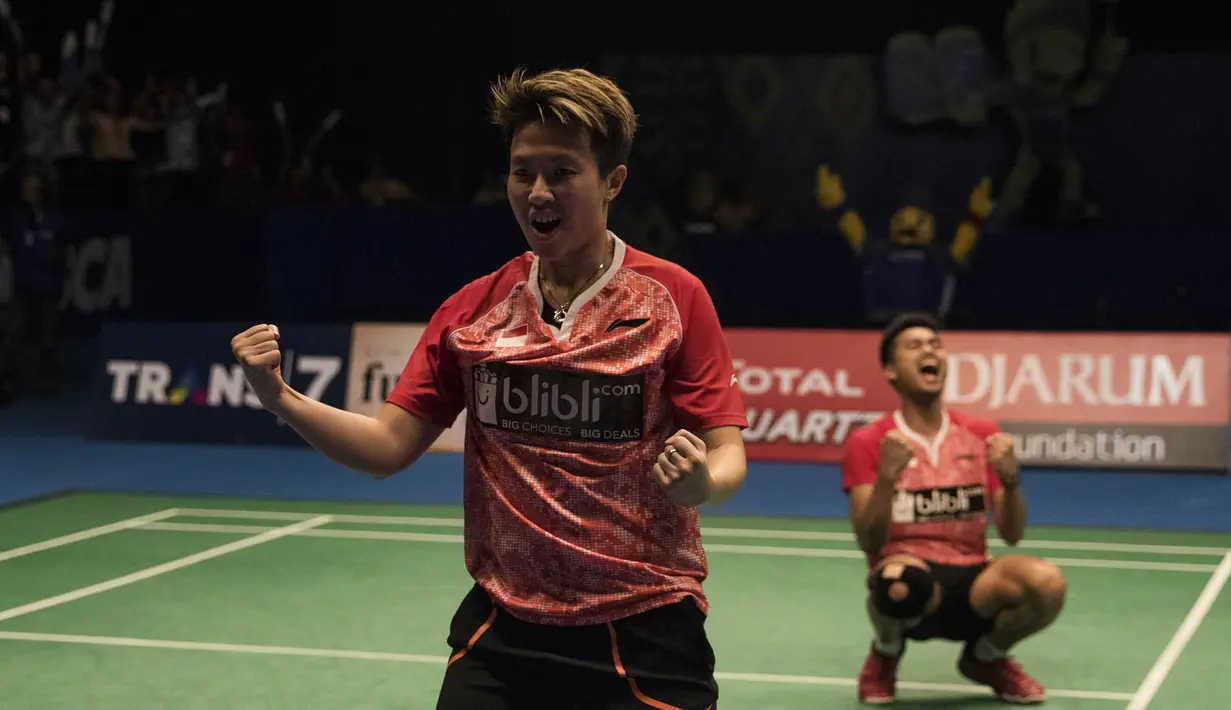 Sebelumnya prestasi terbaik Tontowi Ahmad/Liliyana Natsir di Indonesia Open hanya hanya mampu dua menjadi runner up, yaitu pada 2011 dan 2012. (Bola.com/Vitalis Yogi Trisna)