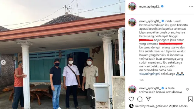 Orangtua Ayu Ting Ting Bawa Polisi Datangi Pelaku Penghinaan terhadap Keluarganya Hingga ke Jawa Timur