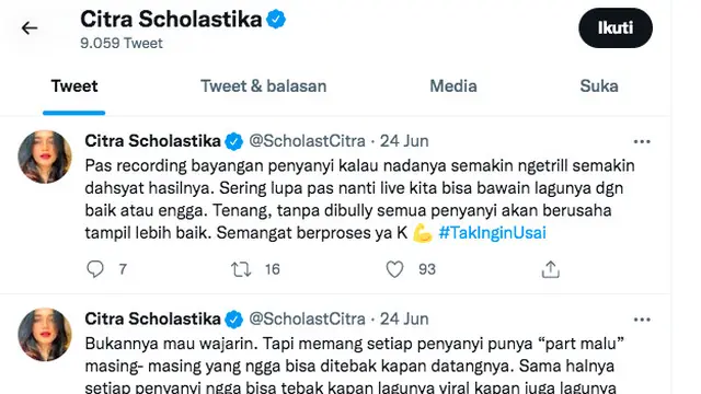Seperti Keisya Levronka, Citra Scholastika Juga Pernah Fals Saat Live di TV: Malunya Sampai 10 Tahun Kemudian