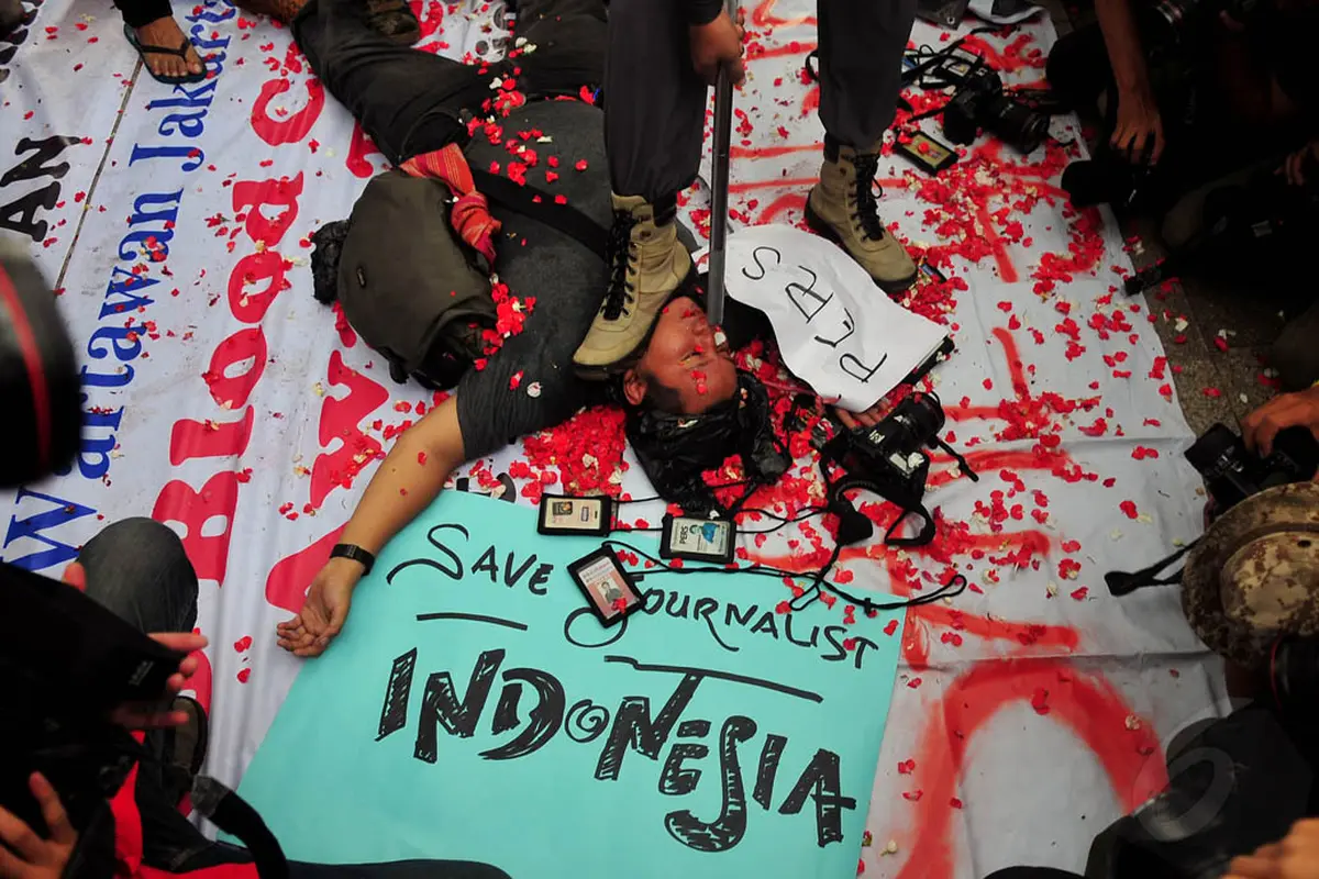 Demo Tolak Kekerasan terhadap Wartawan