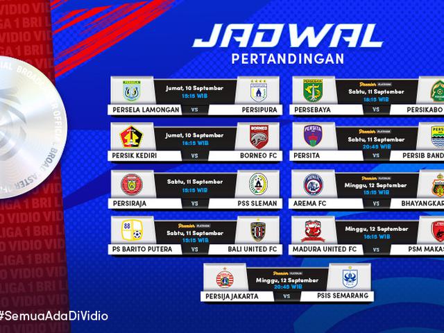 Jadwal Dan Live Streaming Pekan Kedua Bri Liga 1 Di Vidio 10 12 September 2021 Indonesia Bola Com