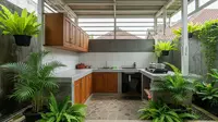 8 Inspirasi Dapur Belakang Semi Terbuka agar Tidak Panas dan Tetap Nyaman Sepanjang Hari