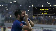 Persib menang 1-0 atas PSM berkat gol yang dicetak Vladimir Vujovic pada menit ke-60