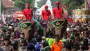 Melalui Grebeg Maulud tahun ini diharapkan dapat memberikan nuansa yang lebih khidmat dalam peringatan Maulud Nabi Muhammad SAW. (DEVI RAHMAN/AFP)