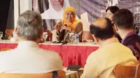 Cagub Jawa Timur nomor urut 1 Khofifah Indar Parawansa. (Liputan6.com/Dian Kurniawan)