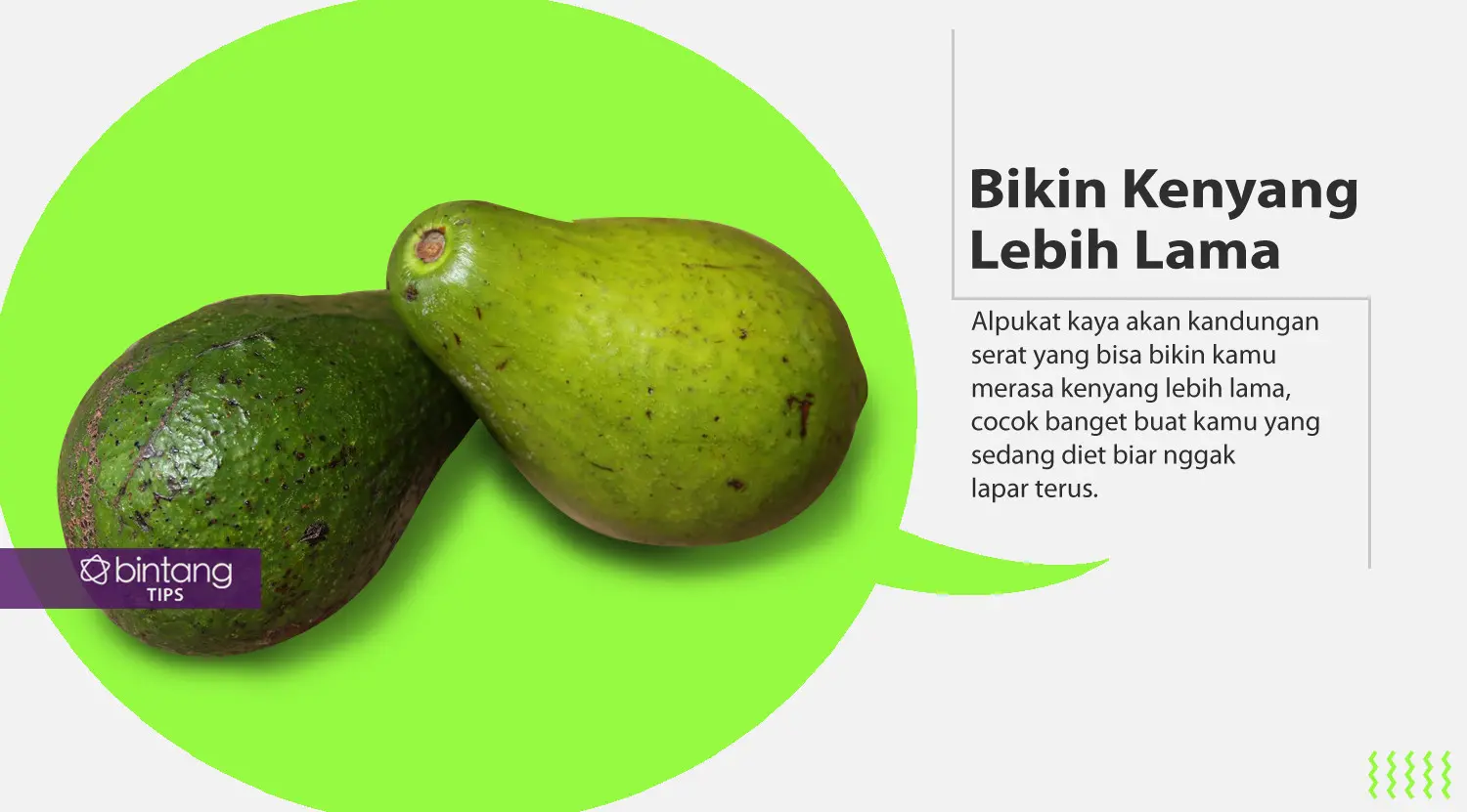 Jangan lupa untuk konsumsi alpukat saat diet. (Foto: Adrian Putra, Digital Imaging: Nurman Abdul Hakim/Bintang.com)