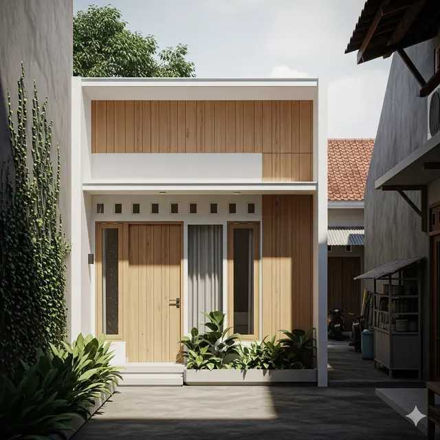 Inspirasi Rumah Minimalis Modern di Gang Sempit