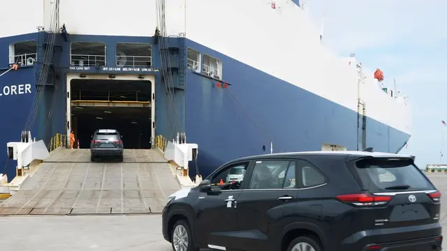 Ekspor kendaraan elektrifikasi Toyota Indonesia. (Dok. Toyota)