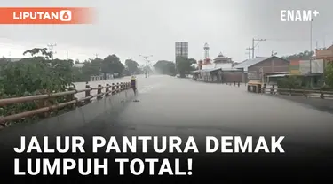 Jalur Pantura Demak Lumpuh Total akibat Banjir Usai Tanggul Sungai Wulan Jebol