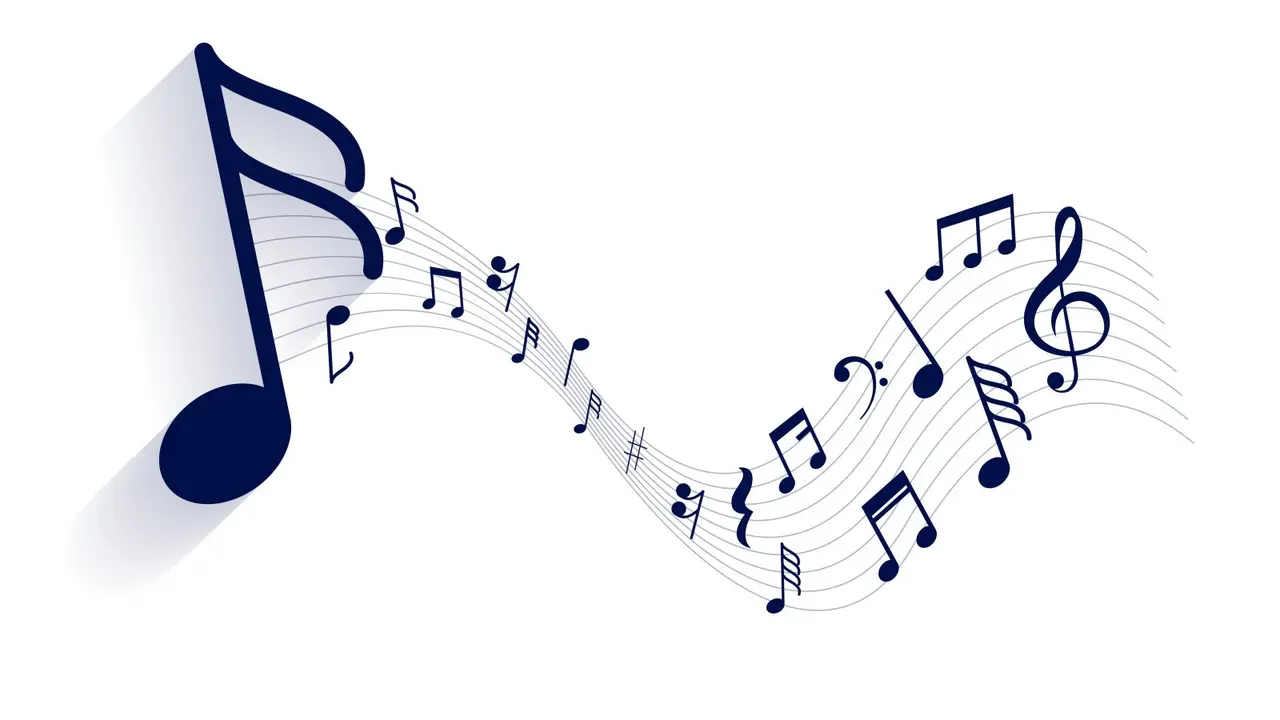 Ilustrasi not, nada, lagu