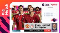 Link Live Streaming Big Match Liga Inggris Manchester United Vs Liverpool di Vidio Malam Ini
