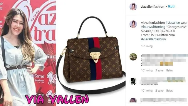 6 Koleksi Tas Mewah Via Vallen, Ada yang Ditaksir Ratusan Juta