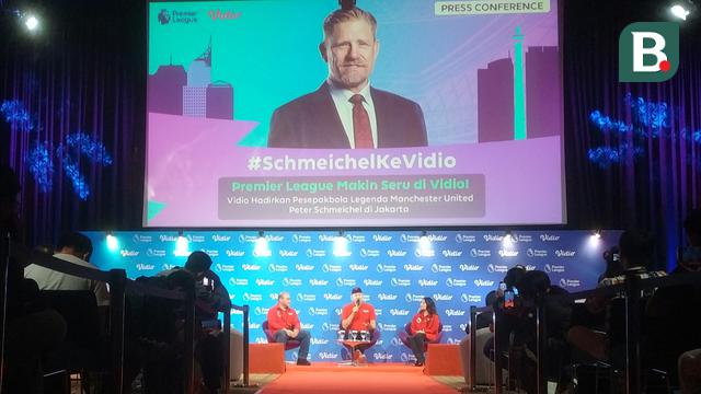 Press Conference Vidio.com dan Peter Schmeichel
