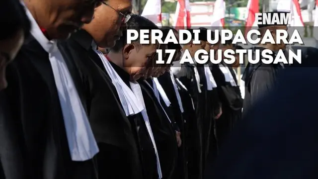 Anggota perhimpunan advokat Indonesia gelar upacara 17 agustus, ini  pertama kali dilakukan para advokat upacara mengenakan toga 